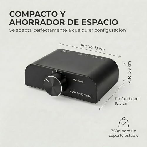 Interruptor de audio Nedis para evitar cambiar cables RCA y Jack constantemente 5