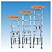 Aluminum Portable Telescopic Ladder Extension Loft Ladder with Tool Bag is Suitable for Home Office Attic (Size : 5steps)
