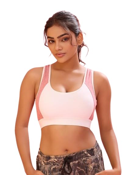 Visionex Women's Activewear Sports Bra, Non-Wired, Lightly Padded, High Support Gym Training Bra-picture-20