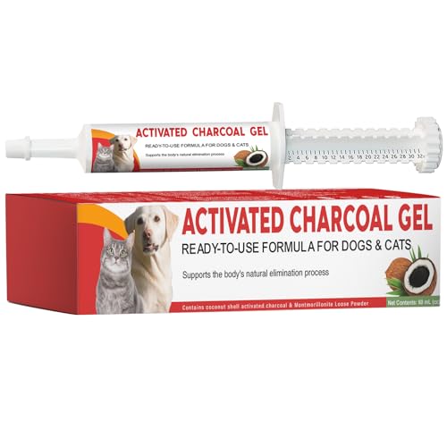 Activated Charcoal for Dogs & Cats Emergency Pet First Aid for Accidental Ingestion & Digestive Support Essential Camping Survival Remedy Ready-to-Absorb Toxins - 60mL