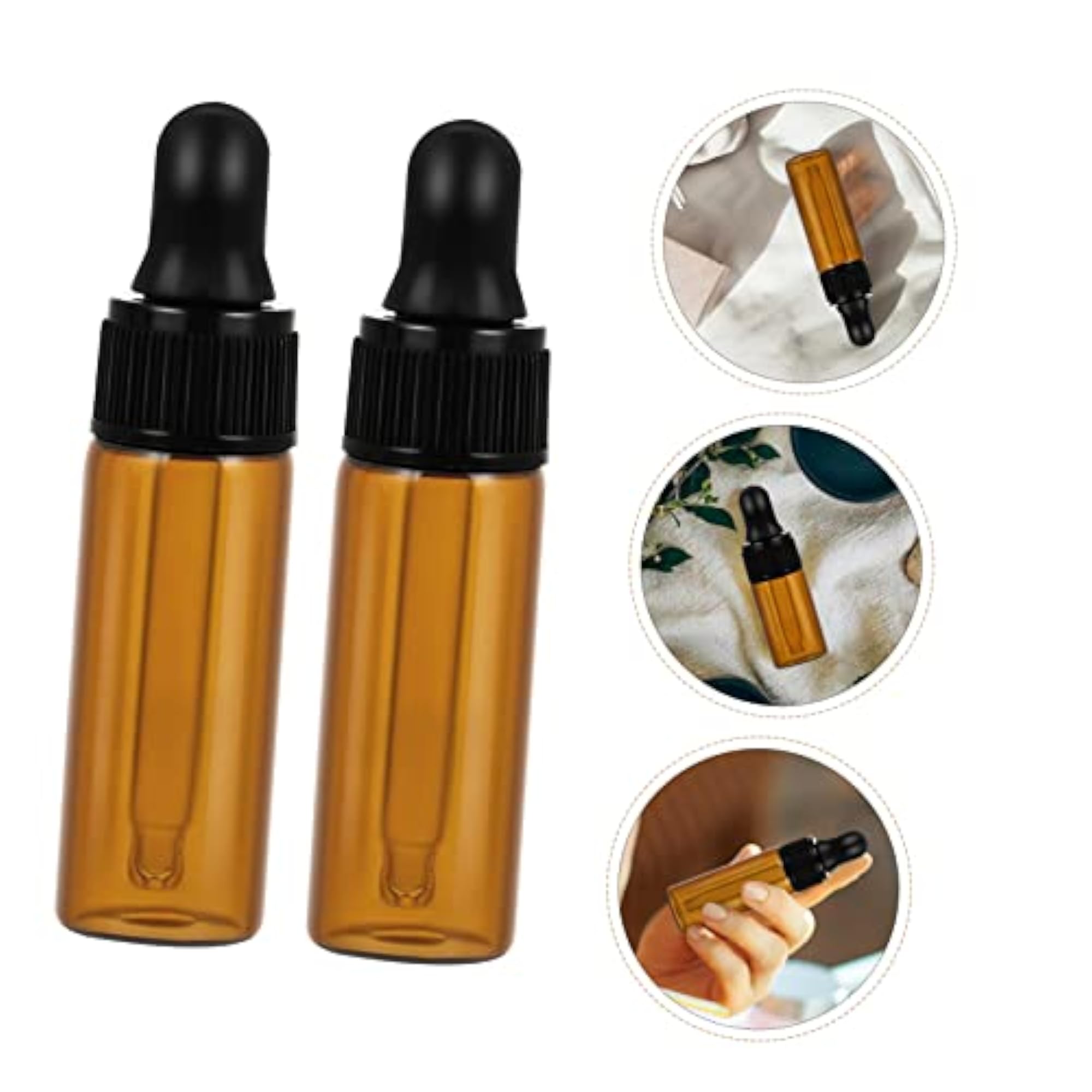 12 Pack Dark Mini Essential Oil Dropper Bottles