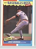 Baseball Trading Card 1987 Fleer Baseball's Best Sluggers vs Pitchers #27 Jack Morris NM Near Mint Tigers