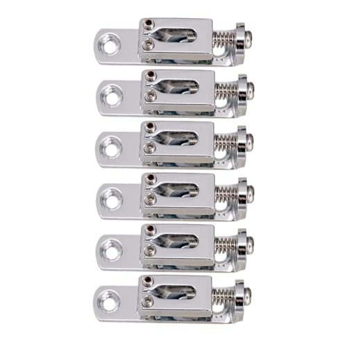 Pont pour guitare électrique en zinc doré : pontets individuels robustes pour un accordage précis