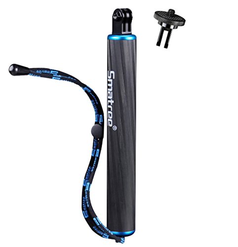 Smatree F1 Waterproof Floating Carbon Fiber Hand Grip Compatible for GoPro Hero 7, 6, 5, 4, 3 Plus, 3,Session,GoPro Hero (2018)/DJI OSMO Action Cameras(Upgraded Version)