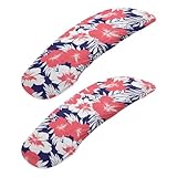 SAJJWHHR Capas de descanso de braço para cadeira de escritório com estampa de flores de hibisco, capas removíveis para apoio de braço para cadeira de computador, capas duráveis para descanso de braço