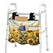 YUVAMAGIMO Sunflower Hummingbird Walker Bags for Folding Walker Lightweight Hanging Storage Bag with Pockets for Seniors Elderly Universal Rollator Carry Accessories for Wheelchair