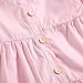 LXXIASHI 2PCS Infant Baby Girl Outfit Lapel Long Sleeve Button Down Shirt Dress + PU Crop Tops Waistcoat (Black Pink, 4-5T)