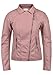 Produktbild ONLY Puya Damen Lederjacke Bikerjacke Kunstleder Mit Bikerkragen, Größe:38, Farbe:Nostalgica Rose