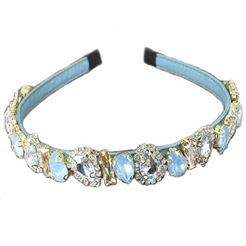 Brillabenny Serre Tête Pierres Cristal Strass pour Femme Mariée Cérémonie Bleu Ciel Cover