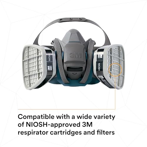 Image of 3M Rugged Comfort Quick Latch Half Facepiece Reusable Respirator