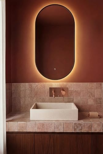 Vasque de lavabo à poser rectangle 60x39x12 EDNA en béton minéral beige BASS surface lisse et résistante