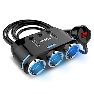 YANTU 3-Gniazdowa Ładowarka Samochodowa USB