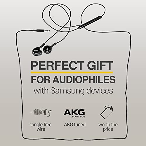 Ellogear Oem Earbuds Stereo Headphones For Samsung Galaxy S10 S10E Plus A31 A71 Cable - Designed By Akg - With Microphone And Volume Buttons (Black) #TOP1