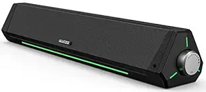 Bluedee Computer Speakers, Dynamic RGB Computer Sound Bar, HiFi Stereo Bluetooth 5.0 & 3.5mm Aux-in Connection, USB Powered Computer Speakers for Desktop, Laptop, Tablets