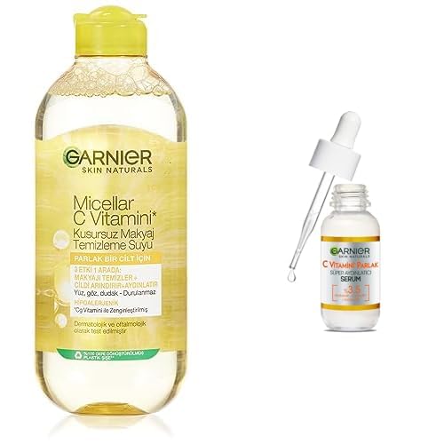 Garnier Parlak Cilt Için Makyaj Temizleme Suyu + C Vitamini Serum Seti