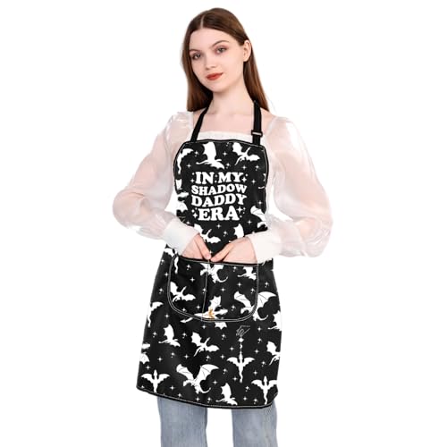 BDPWSS Dragon Rider Gift Fantasy Reader Gift In My Shadow Daddy Era Dragon Lover Kitchen Apron (shadow daddy apron)