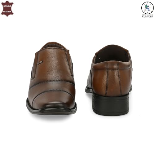 Image of Genuine Leather Formal Shoes for Men Slip-On | Comfortable Office Wear Business Shoes for Men | Premium Wedding Party Corporate Formal Footwear