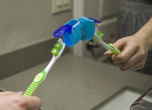 Flippit Toothbrush Holder/Cover with Suction Cup for a Clean, Ventilated Toothbrush, Set of 2, Colors May Vary