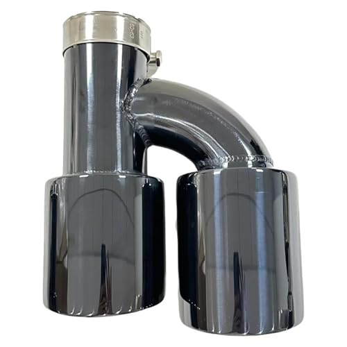 Embouts d'échappement anti-corrosion en inox noir 63mm vers 89mm pour remplacer une canule rouillée