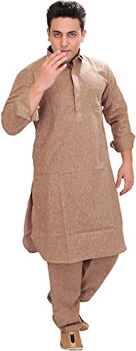 Image of Exotic India Men's Cotton Kurta Pyjama