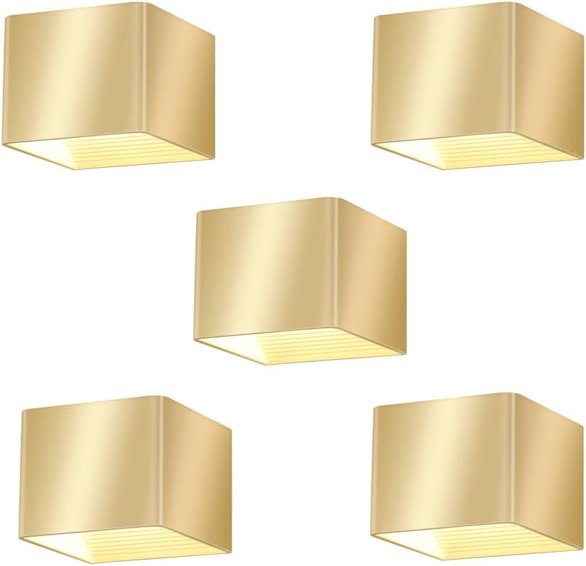 Applique LED 10W or à double faisceau 3000K pour l'éclairage de chambre