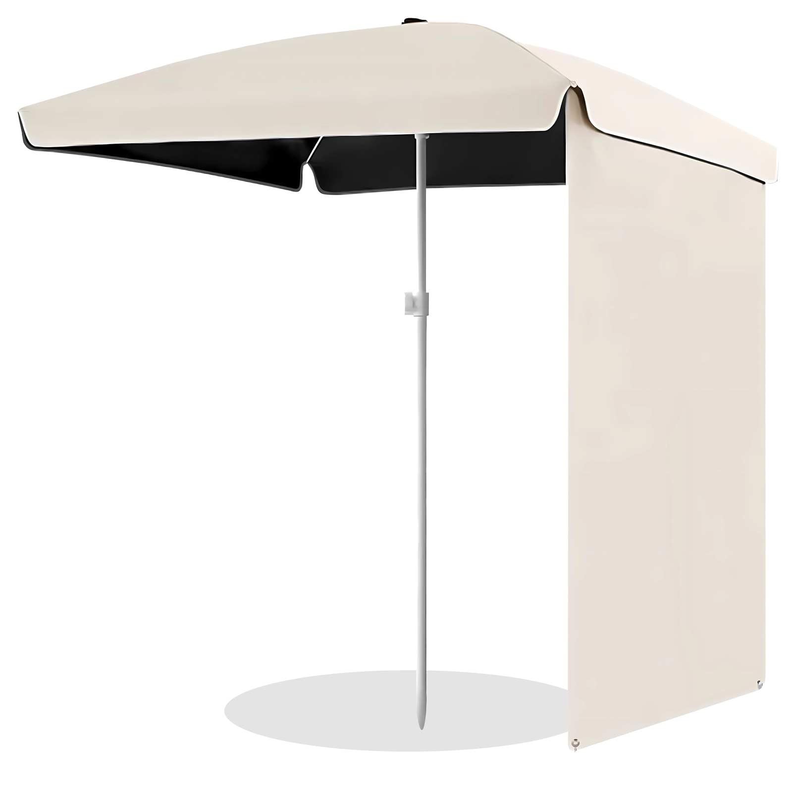 160 x 160 cm Kwadratowy Parasol Ogrodowy z Zasłony Boczne Mały Przenośny Parasol Ogrodowy Wodoodporny UPF 50+ na Plażę Taras Kemping