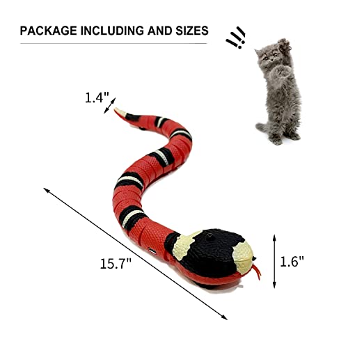 Pet2U 1Pc Toy For Cats, Rechargeable, Automatically Sense Obstacles And Escape, Realistic S-Shaped Moving Electro-Smart Sensing Snake Toy #TOP5