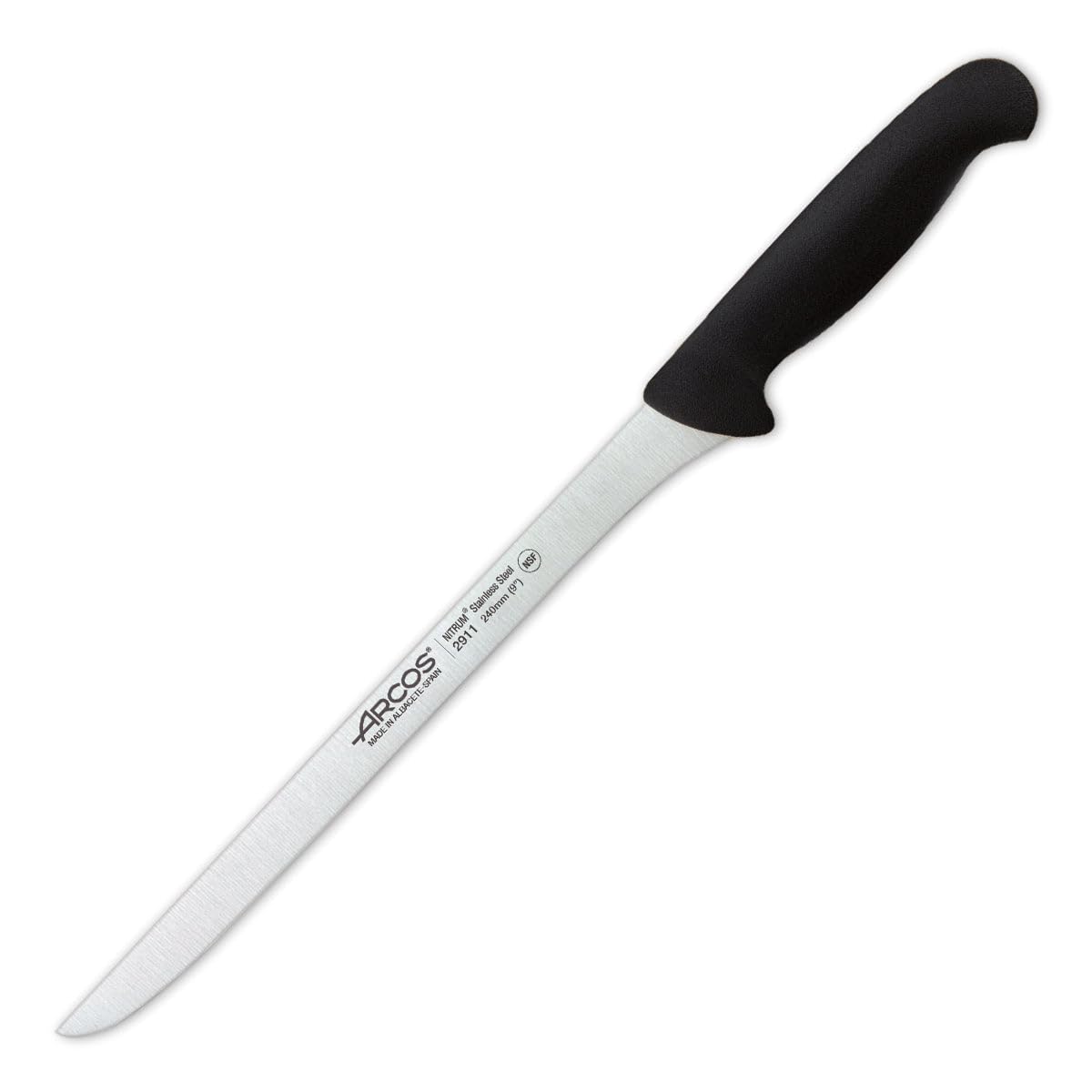 Arcos Set Jamonero 3 Pièces - Couteau à Jambon, Désosseur, Fusil à Aiguiser avec Étui - Acier Inoxydable NITRUM, Manche Ergonomique - Série 2900