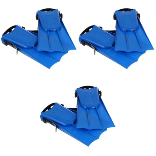 3 Pairs Adult Swim Flippers Short Rubber Training Fins for Swimming