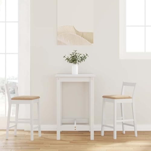 SooIarix Taburete de bar con cojín, 2 unidades, madera maciza, madera maciza, árbol de goma, taburete ergonómico con respaldo, altura del asiento de 61 cm, para comedor y bar, cómodo y estable