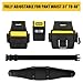 GRENPRO Magnetic Tool Belt with Back Support, 29 Pocket Utility Tool Belt with 4 D-Rings & 6 Magnets, Adjustable Waist Holder for Construction Worker Handyman Electrician Carpenter Mechanic Gifts