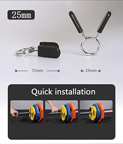 Slim Panda Dumbbell Spring Clip Collars 1 Inch for Standard Bar Strength Training or Smooth Dumbbell Weightlifting
