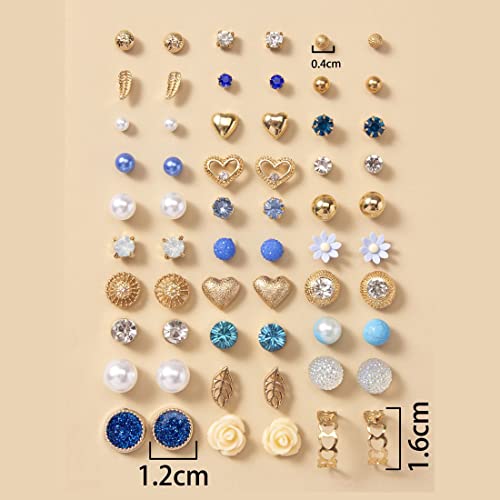 30 Pairs Quirky Plated Studs Combo - JG-PC-ERGB-8686