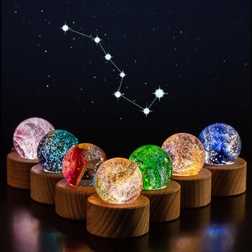 Bola de cristal transparente con luz de noche LED 40mm miniatura 2