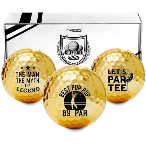 CybGene Funny Pop Pop Gifts, Grandpa Gifts Golf Balls Set