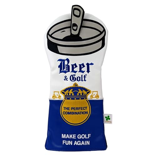 Foretra Driver Headcover - Golfers Beer Can Novelty Funny Golf Club Covers - Premium Quality Golf Head Covers for Men Women Essential Golfing Accessory Universal Fit (Beer Can)