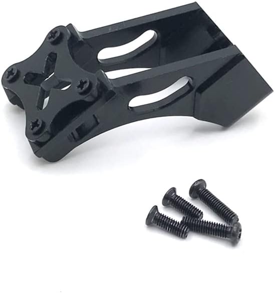for Wltoys 144001 144010 124007 124017 124019 184016 Metal Tail Wing Mount Fixing Bracket RC Car Upgrade Parts Accessories(Black)
