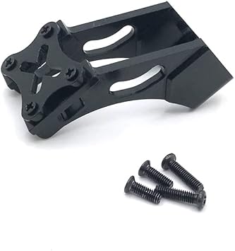 for Wltoys 144001 144010 124007 124017 124019 184016 Metal Tail Wing Mount Fixing Bracket RC Car Upgrade Parts AccessoriesBlack