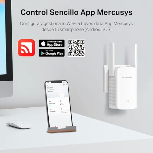 Miniatura 7 de Mercusys Me1500x Wi-Fi 6 Amplificador Wifi, Repetidor De Doble Banda Con 1201 Mbps 5 Ghz 300 Mbps 2,4 Ghz, Puerto Gigabit, 2 Antenas De Alto Rendimiento, Botón Wps, Modo Punto De Acceso