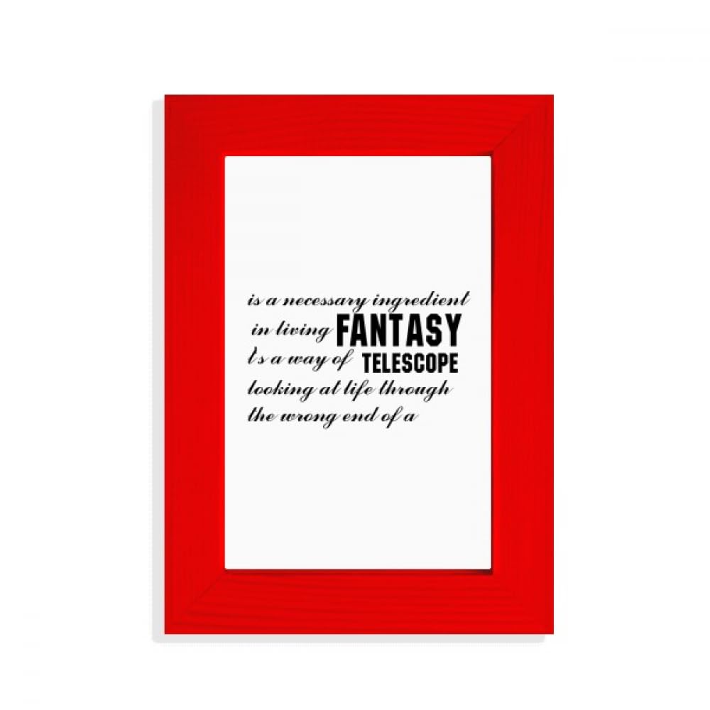 Cadre photo avec citations haut de gamme Fantasy Is Here rouge