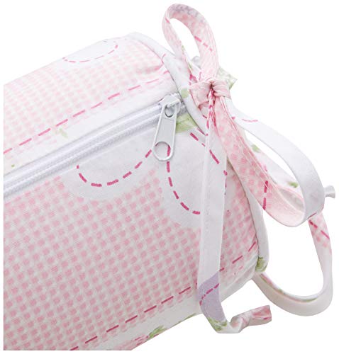 Kit Montessoriano Mini Cama Rolinho 4 Peças Patchwork Rosa (Colchão 1.50 x 0.70), Biramar Baby, Rosa