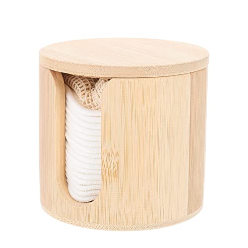 OATIPHO Almohadillas De Algodón Reutilizables Desmaquillantes Tamaño Mediano De Fibra De Bambú Blanco Para Limpieza Facial y Cuidado De Piel Borla Limpiadora