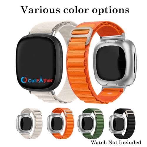 Image of CellFAther Soft Nylon Band Straps Compatible with Fitbit Sense /Fitbit Versa 3,Replacement Wristbands for Women Men
