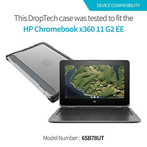 Gumdrop DropTech Laptop Case Fits HP Chromebook x360 11 G2 EE (2in1). Designed for K-12 Students, Teachers and Classrooms–Drop Tested, Rugged, Shockproof Bumpers for Reliable Device Protection–Black - Thumbnail 2