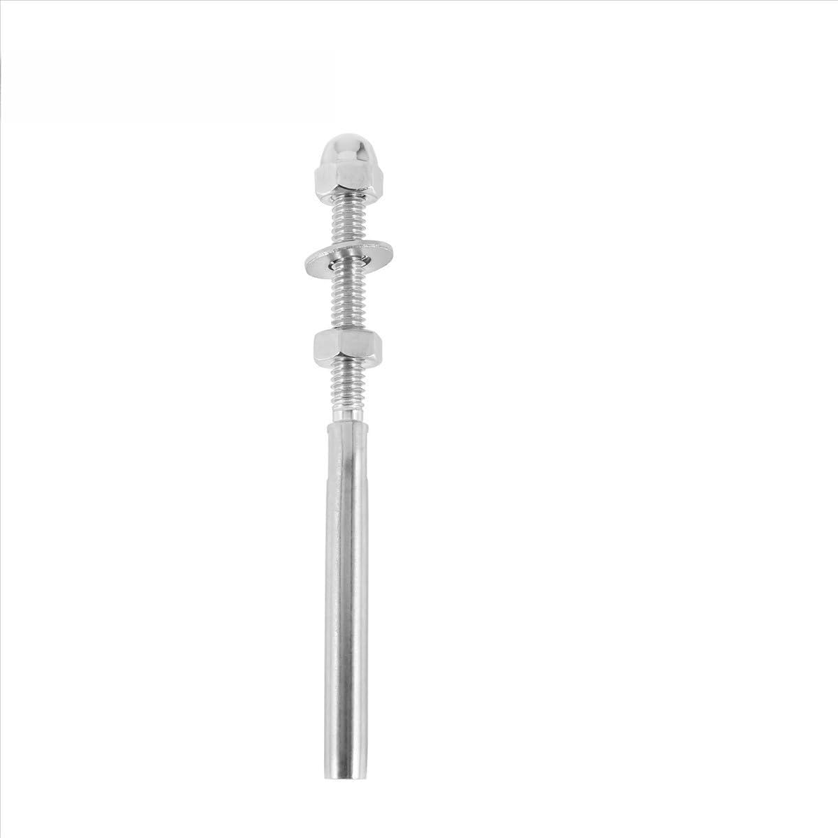 BPQiang 20Pack Threaded Terminal Stud Stainless T316 Marine Grade End Fitting for 3/16 Inch Cable Deck Railing Hand Swage