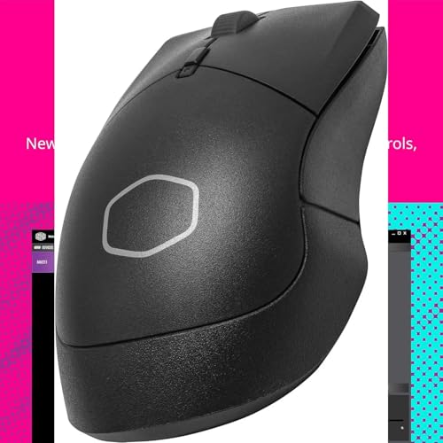 Cooler Master MM311 Wireless Souris Gaming sans Fil, Légère 77g, Capteur Optique 10000 DPI, 5 Boutons Programmables, Patins Améliorés en PTFE, MasterPlus+ (PC Uniquement), Forme Symétrique - Noir