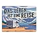 Produktbild Wohnmobil am See Metallschild XXL in 28x38 cm - Zuhause ist wo man parkt Fahrradfahren in den Bergen unter klarem Himmel - genießen Landschaft erleben parken und reisen