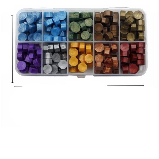 Lot de 200 grains cire octogonaux for sceaux vintage, enveloppes et mariages