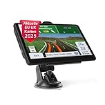 NEWFUN Navigatore Camion,Navigatore Auto,2025 5 Pollici GPS Touchsceen 8GB,con POI Avviso Guida vocale Lane Programma gratuito a vita Aggiornamento UE,per Auto Camion