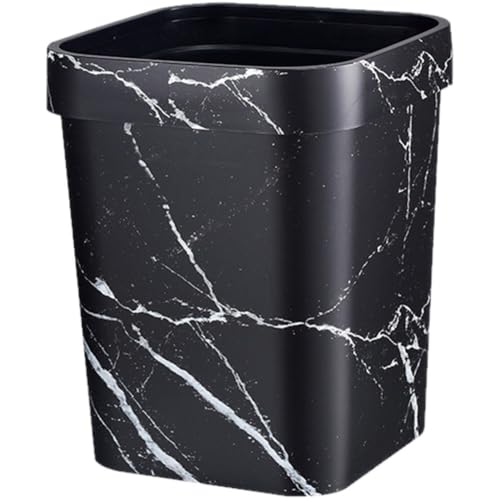 Cesto de basura para baño higiénico y resistente con acabado mármol 2